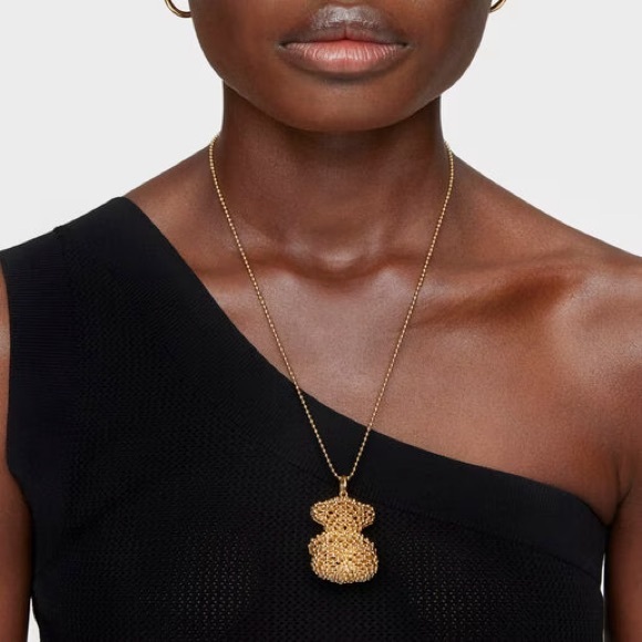 NEW TOUS Bold Bear texturized gold pendant 18 kt - Picture 4 of 8